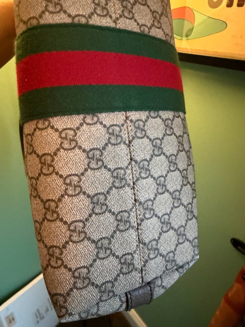 Gucci Medium Tote Bag, Borwn with Gold GG - Picture 6 of 13